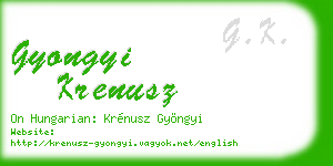 gyongyi krenusz business card